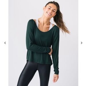 Zyia‎ Namaste Forest Green Long Sleeve